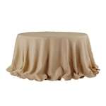 Premium Faux Burlap 108&#148;x132” Oval Rectangular Tablecloth