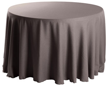 Premium Faux Burlap 126” Round Tablecloth.