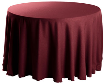 Premium Faux Burlap 132” Round Tablecloth