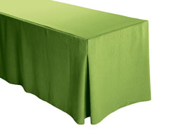 Premium Faux Burlap Fitted Tablecloth 30”x72”x29” w/ Pleated Corners – 6FT Rectangular Table