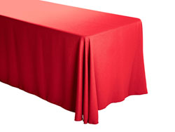Premium Faux Burlap 90”x132&#148; Rectangular Tablecloth – (rounded corners)