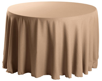 Premium Faux Burlap 96” Round Tablecloth