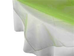 60" Organza Overlay - Apple Green