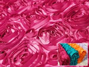 Grandiose Rosette Fabric Bolts – Fushia 54"x4yards
