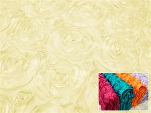 Grandiose Rosette Fabric Bolts – Ivory 54"x4yards