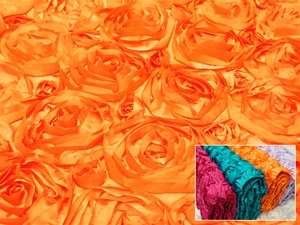 Grandiose Rosette Fabric Bolts – Orange 54"x4yards