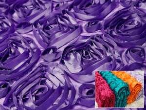 Grandiose Rosette Fabric Bolts – Purple 54"x4yards