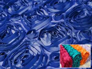 Grandiose Rosette Fabric Bolts – Royal Blue 54"x4yards