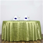 Apple Green 117" Crinkle Taffeta Round Tablecloth