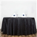 Black 117" Crinkle Taffeta Round Tablecloth