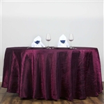 Burgundy 117" Crinkle Taffeta Round Tablecloth
