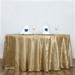 Champagne 117" Crinkle Taffeta Round Tablecloth
