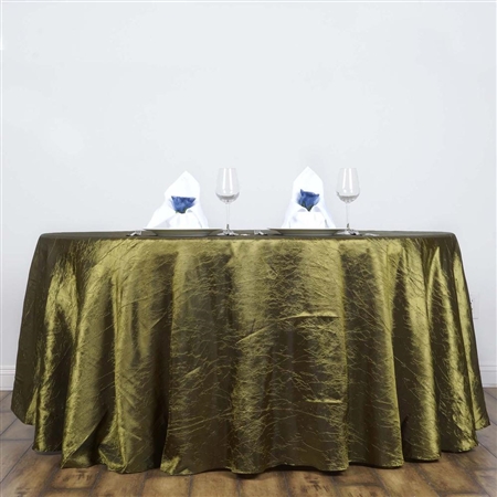 Willow 117" Crinkle Taffeta Round Tablecloth