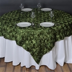 72"x72" Grandiose Rosette Table Overlays - Willow Green