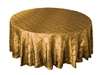 132" Round Tablecloth Pintuck - Gold