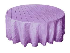 132" Round Tablecloth Pintuck - Lavender