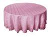132" Round Tablecloth Pintuck - Pink