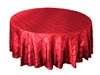 132" Round Tablecloth Pintuck - Red