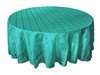 132" Round Tablecloth Pintuck - Turquoise