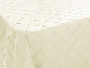 Ivory Pintuck Tablecloth 90x156"
