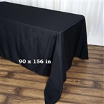 Econoline Black Tablecloth 90x156"