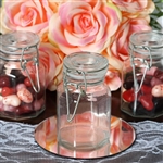 Wholesale Clear Hexagon Glass Jars for Candy Beverage Favor with Flip Lid - Pack of 12