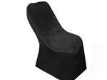 Satin Folding Chair Covers - Black
