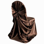 Universal Satin Chair Cover - Chocolate