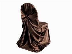 Universal Satin Chair Cover - Chocolate