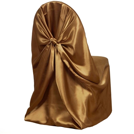 Universal Satin Chair Cover - Gold