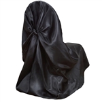 Universal Satin Chair Cover - Black