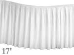 White Table Skirt (Polyester) - 17'