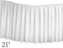 White Table Skirt (Polyester) - 21'