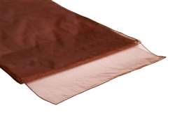 Econoline Organza Table Runner - Chocolate