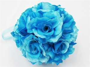 4 x HI HONEY!Kissing Balls - Turquoise Roses
