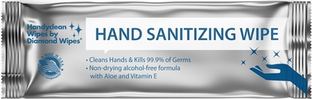 Handyclean Hand Sanitizing Wipes Individually Wrapped - Pack of 1500