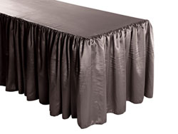 Herringbone Polyester Shirred Table Skirt - 6FT  (4 Sides Covered) - 17FT Section