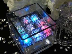 SPECIAL Self-On Submersible LED Ice Cubes 12/pk  Assorted