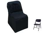 Folding Chair Covers (Stretch Scuba) - Black