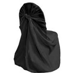 Lamour Satin Universal Chair Cover - Black