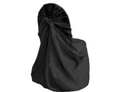 Lamour Satin Universal Chair Cover - Black