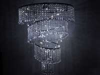 GRANDEUR 18” Diameter x 24” Drop Acrylic Diamond Chandelier (Clear)