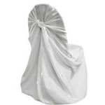Lamour Satin Universal Chair Cover - White