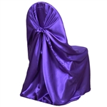 Universal Satin Chair Cover - Purple