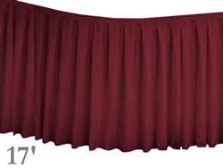 Burgundy Table Skirt (Polyester) - 17'