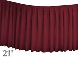 Burgundy Table Skirt (Polyester) - 21'