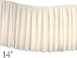 Ivory Table Skirt (Polyester) - 14'