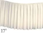 Ivory Table Skirt (Polyester) - 17'