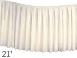 Ivory Table Skirt (Polyester) - 21'