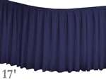 Navy Blue Table Skirt (Polyester) - 17'
